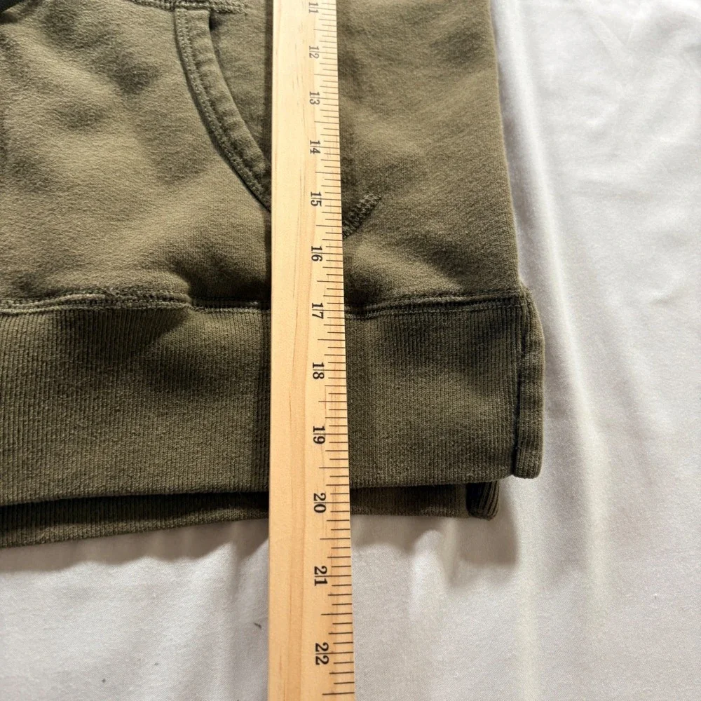 Polo Ralph Lauren Full Zip Hoodie Mens XS Olive Green Cotton Fleece Sweatshirt